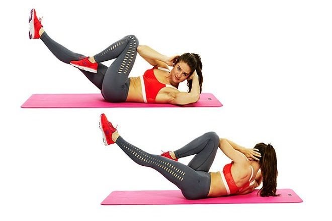 Kết quả hình ảnh cho Bài tập gập bụng bên chữ V (Oblique V-Crunch)